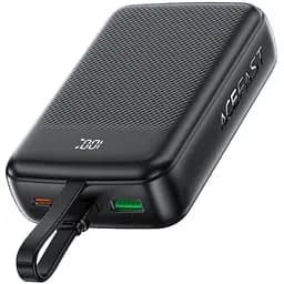 УМБ Acefast 20000mAh 22,5W PD,QC3.0 USB-A+USB-C In/Out,built-in cable M14 Black - мініатюра 3