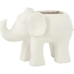Кашпо J-Line у формі слона білого кольору (53160)