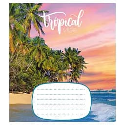 Зошит учнівський "Тропічний вайб" 018-530056K-2 в клітинку, 18 аркушів