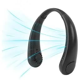 Портативний шийний вентилятор 3 швидкості чорний