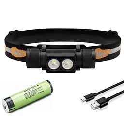 Налобний ліхтар Boruit H02B (біле та синє світло) Тype-C з акумулятором 2200мАч