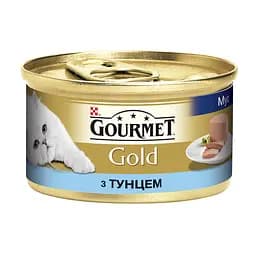 Вологий корм для кішок Gourmet Gold Pate Tuna 85 г х 12 шт. (тунець)