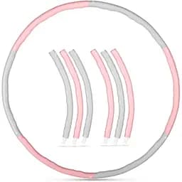 Хулахуп Gymtek з масажером 100см рожево-сірий