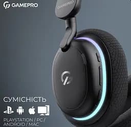 Игровые беспроводные наушники GamePro HSW-250 7.1 Bragi Asgard RGB Tri-Mod Black - мініатюра 16