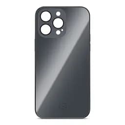 Чехол панель-накладка для Apple iPhone 14 Pro Max, Replica MagSafe, черный, противоударный защитный чехол с магнитным кольцом MagSafe, защита всего корпуса, TPU+PC, зеркальный, выступающий бортик вокруг экрана, ArmorStandart (ARM76206)