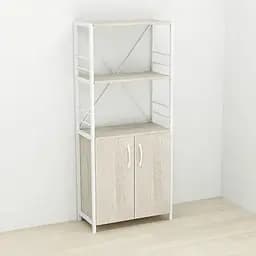 Етажерка 3/60 Ferrum-decor Серії Конект із тумбою 144x60x28 Білий ДСП Сонома (FRD-104452)