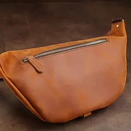 Шкіряна чоловіча vintage сумка на пояс 20371 Vintage коричневий - мініатюра 6