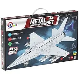 Детский металлический конструктор ТехноК Истребитель F16, 9598TXK 430 деталей