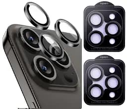 Захисне скло на камеру DK для Apple iPhone 16 Pro Max Lens Metal Ring Eagle Eye 018409 black 2 шт. - мініатюра 6