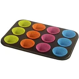 Форма для мафинів Vanora Home з силіконовими формочками 35х26.5х3 см (VN-SL-3001A)