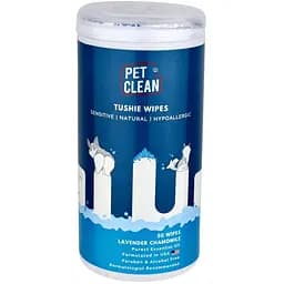 Серветки вологі Pet Clean Tushie Wipes для домашніх тварин гіпоалергенні з ароматом Алое вера 50 шт.