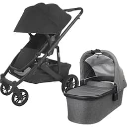Прогулянкова коляска Uppababy Cruz V2 - JAKE + люлька Uppababy Carrycot-Greyson charcoal Melange Carbon Frame