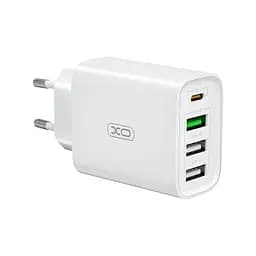 Мережевий зарядний пристрій XO L120 multi port fast charging (USB-C 20W/USB-A 18W) with lightning cable Білий - мініатюра 6