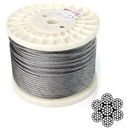Трос нержавіюча сталь Apro 8мм x 100м (6х19+1x19) DIN 3060 (в упаковці 100 шт.)