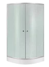 Набор Lidz Душевая кабина Latwa SC80x80.SAT.LOW.FR, полукруглая, стекло Frost 4 мм + Душевой поддон Kapielka ST80x80x15