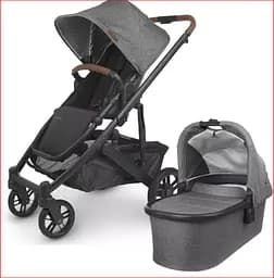 Універсальний візочок 2 в 1 UPPAbaby CRUZ 2, GREYSON (графітово-сірий меланж/графітова рама/руда шкіра) - мініатюра 2
