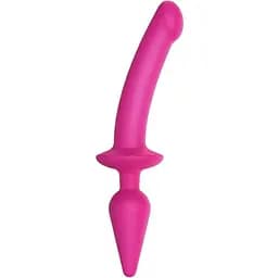 Анальная пробка с дилдо 2 в 1 Strap-On-Me Switch Plug-In Dildo Fuchsia L диаметр 4.5/3.4 см