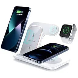 Бездротовий зарядний пристрій Proda PD-W8 3-в-1 для iWatch Airpods білий