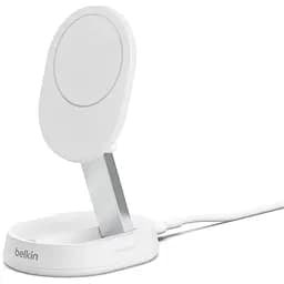 Зарядний пристрій BELKIN 15Вт Magnetic Stand Qi2, білий (WIA008VFWH)