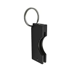 Захисний алюмінієвий чохол для ключа YubiKey 5 / 5C / Security Key NFC з брелком, Чорний, 1 шт
