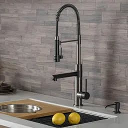 Змішувач для кухні Kraus Artec Pro KPF-1603MBSB, Чорний - мініатюра 2