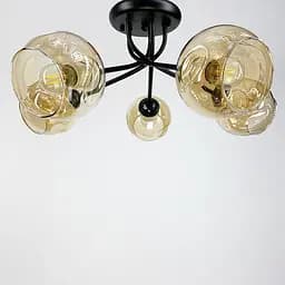 Люстра на плафонах для низких потолков Line.F 8913/5 BK+AM