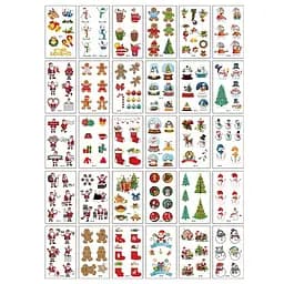 Набір дитячих тимчасових тату Різдво та Новий рік №2 Fresh Tattoo tattoo-mini-set-cmas-30-2