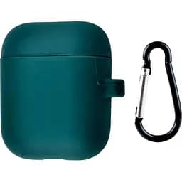 Чохол Silicone Case + Carabine для AirPods Dark Green [136757]