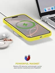 Силиконовый чехол с MagSafe для Apple iPhone 16 Pro Max, ICON2 MagCase, желтый, противоударный, панель с мягкой подкладкой, защита всего корпуса, поддержка беспроводной зарядки, совместим с защитными стеклами и пленками, ArmorStandart (ARM81325) - мініатюра 9