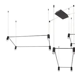 Люстра Brille лофт підвісна LED 60W WW BK (BL-838S/3) - мініатюра 2