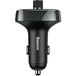 Автомобільний зарядний пристрій Baseus FM Launcher S-09 2.4A 2USB black (CCMT000301) - мініатюра 5