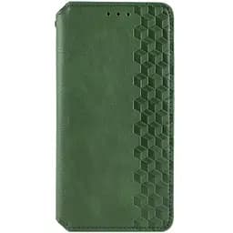 Кожаный чехол-книжка GETMAN Cubic (PU) для Xiaomi Redmi 15 (Global) Зеленый