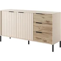 Комод Lagom широкий Хюге Rave бежевый/дуб викинг