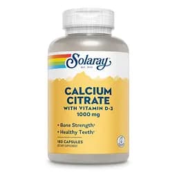 Минералы Solaray Calcium Citrate with vitamin D3 1000 мг 180 капсул