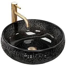 Умывальник Rea Ice Black накладной REA-U6660, Прозрачный