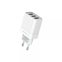 Блок живлення на 3 виходи спідниця Borofone BA40A Speedway 3USB/3A/18W QC3.0 - мініатюра 2