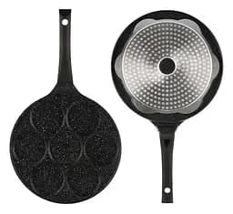 Сковорода порционная для оладий блинчиков Edenberg EB-7512 с мраморным покрытием 7 секций по 8см.