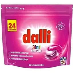 Капсулы для стирки Dalli Color 3in1 Caps для цветного белья 24 шт.