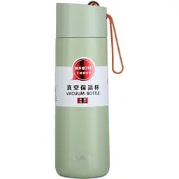 Термос Raiser 450 мл з гвинтовою кришкою і ремінцем, оливковий Happy Life YLS80157OL