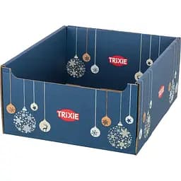 Короб Trixie для ласощів картонний з різдвяним принтом 30.5x15.5x36 см синій (909141_Christmas)
