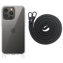 Чохол Epik TPU Transparent with Straps для Apple iPhone 13 Pro 6.1 Black