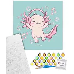 Картина за номерами Art Craft Аксалотль у ритмі музики 30х30 см (15618-AC)