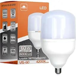 Лампа світлодіодна високопотужна Євросвітло 60 Вт 6400К (VIS-60-E27)