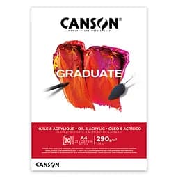 Склейка бумаги для акрила и масла Canson Graduate А4 21х29.7 см 290 г/м² 20 листов