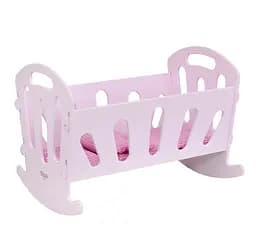 Кроватка для кукол 8001Р розовая "МАСЯ" в коробке