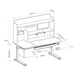Парта Cubby Toru Grey для школяра  - мініатюра 10