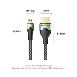 Кабель Vention HDMI-miniHDMI V 2.0 1 м (AGKGF) - мініатюра 2