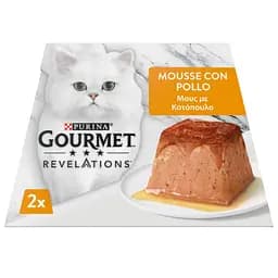 Набор влажных кормов Gourmet Revelations Мусс с курицей и соусом полнорационный для взрослых кошек 114 г (2х57 г)