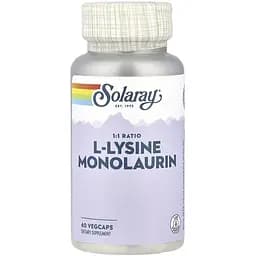Аминокислота Solaray L-Lysine Monolaurin 60 вегакапсул