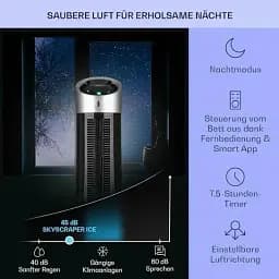 Мобільний кондиціонер-вентилятор Klarstein Skyscraper Ice Smart 4-в-1 (10040205) Б/в - мініатюра 4